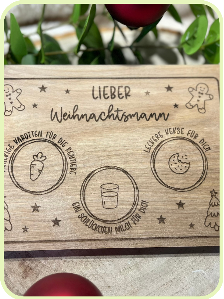 Holzbrett Weihnachtsmann